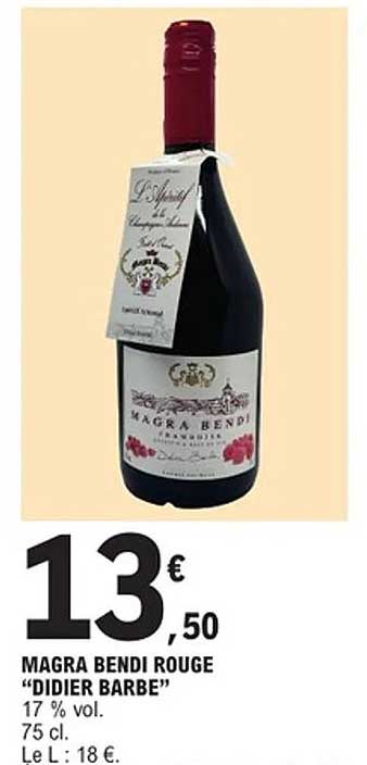 MAGRA BENDI ROUGE "DIDIER BARBE"