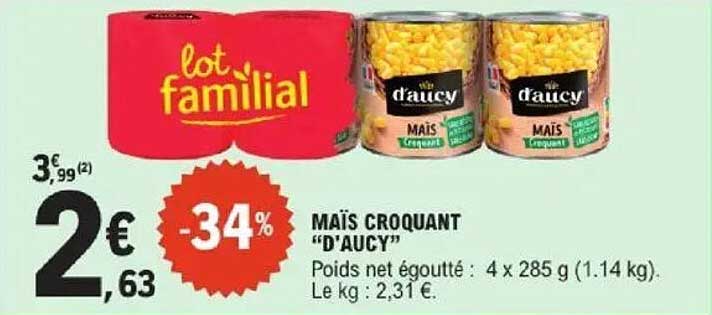 MAÏS CROQUANT "D'AUCY"