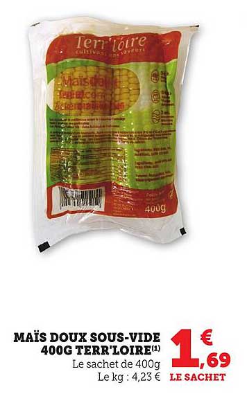 MAÏS DOUX SOUS-VIDE 400G TERR'LOIRE