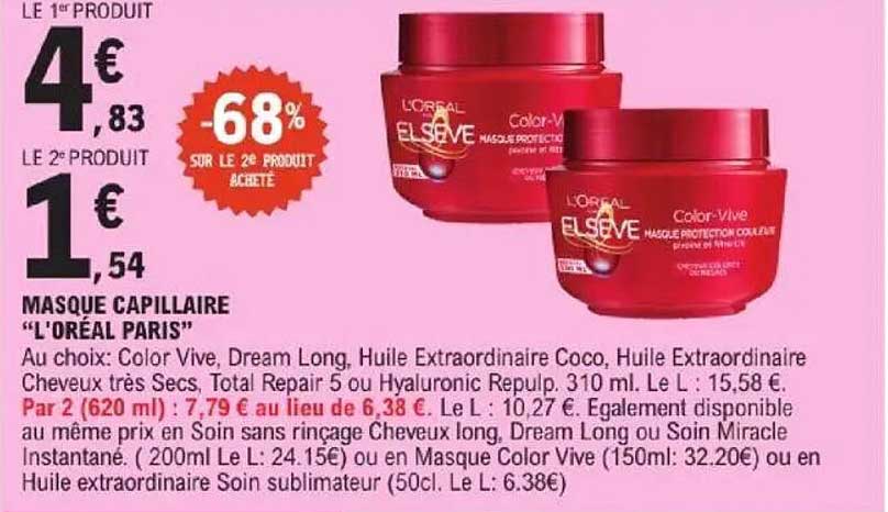 MASQUE CAPILLAIRE "L'ORÉAL PARIS"