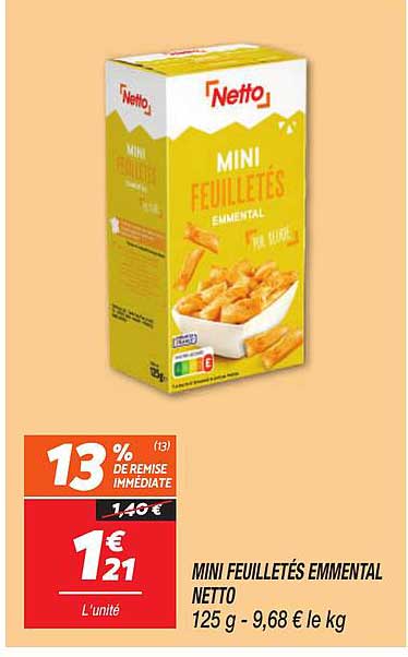 MINI FEUILLETÉS EMMENTAL NETTO