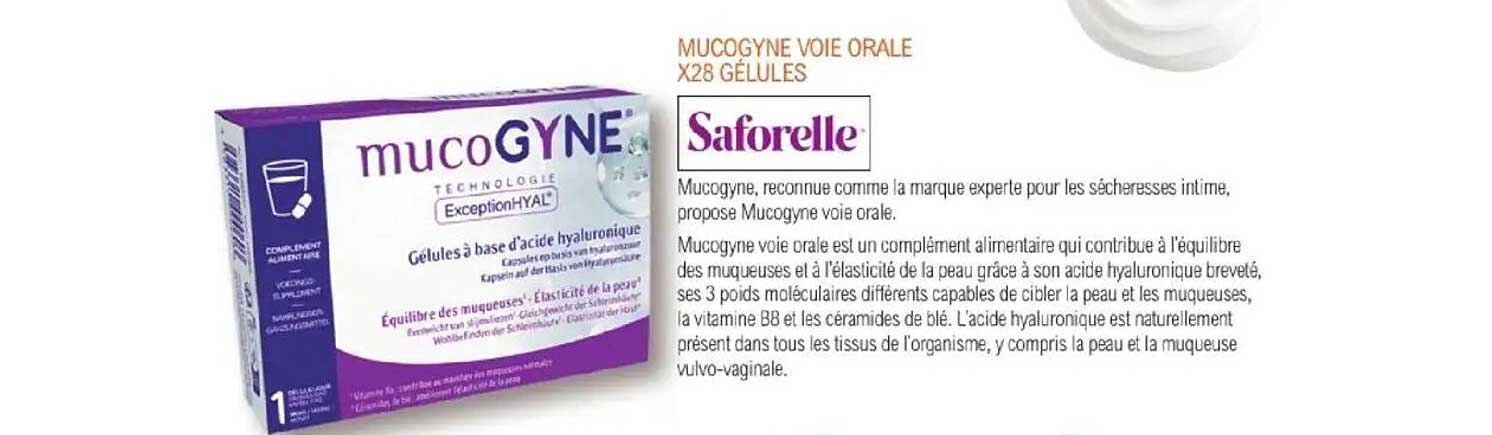 MUCOGYNE VOIE ORALE X28 GÉLULES