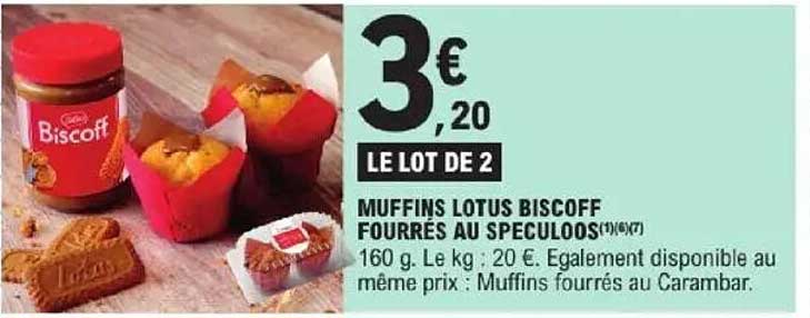 MUFFINS LOTUS BISCOFF FOULRES AU SPECULOOS