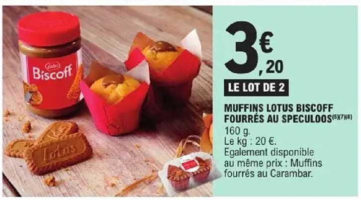 MUFFINS LOTUS BISCOFF FOURRÉS AU SPECULOOS