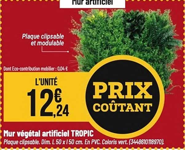 Mur végétal artificiel TROPIC