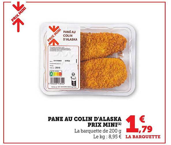 PANE AU COLIN D'ALASKA PRIX MINI