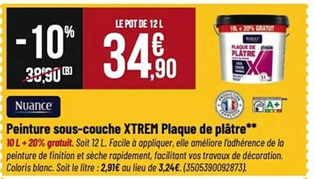 Peinture sous-couche XTREM Plaque de plâtre