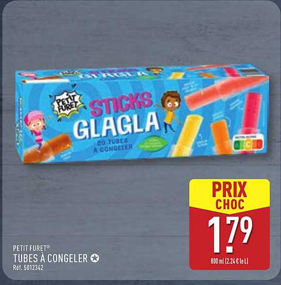 PETIT FURET STICKS GLAGLA TUBES À CONGELER