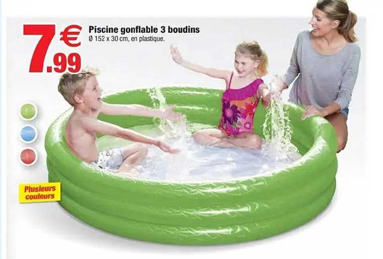 Piscine gonflable 3 boudins