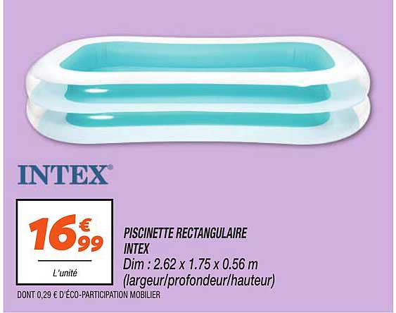 PISCINETTE RECTANGULAIRE INTEX