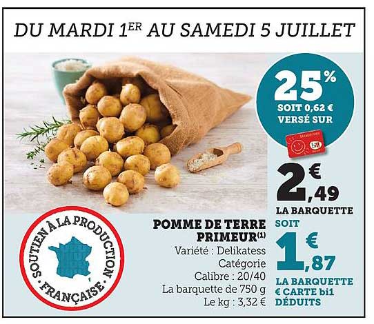 POMME DE TERRE PRIMEUR