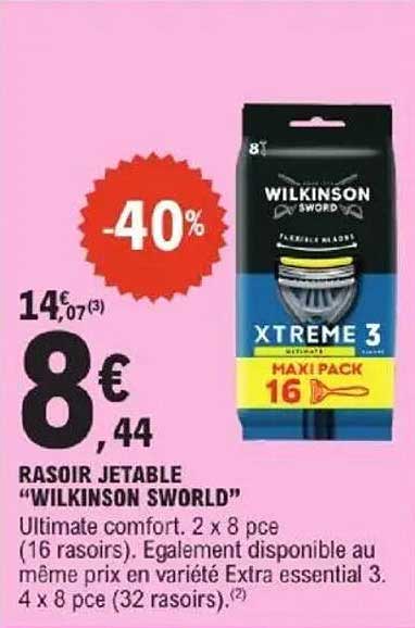 RASOIR JETABLE "WILKINSON SWORLD"