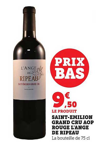 SAINT-EMILION GRAND CRU AOP ROUGE L'ANGE DE RIPEAU