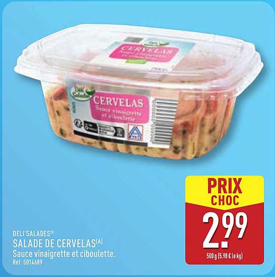 SALADE DE CERVELAS - Sauce vinaigrette et ciboulette