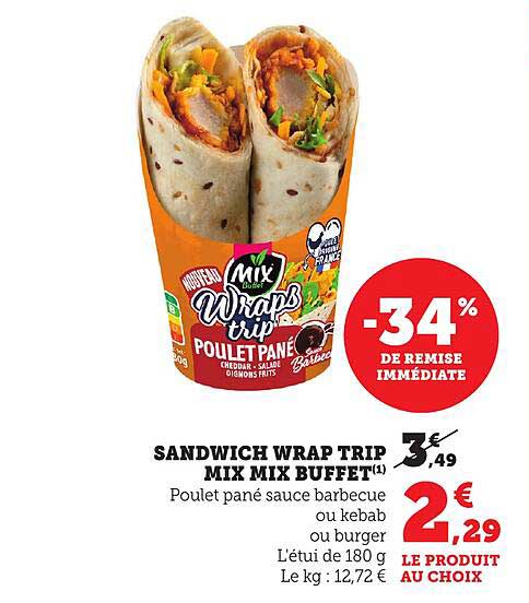 SANDWICH WRAP TRIP MIX MIX BUFFET