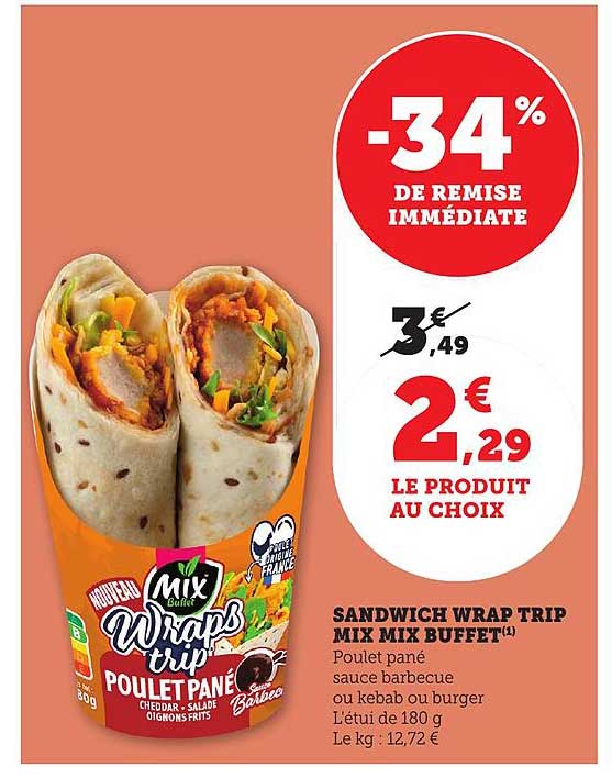 SANDWICH WRAP TRIP MIX MIX BUFFET