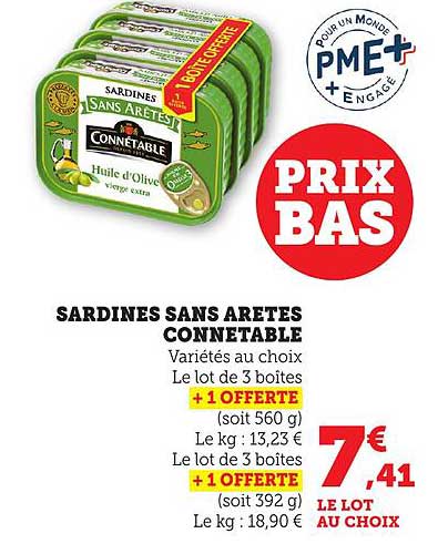 SARDINES SANS ARETES CONNETABLE
