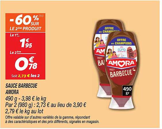 SAUCE BARBECUE AMORA
