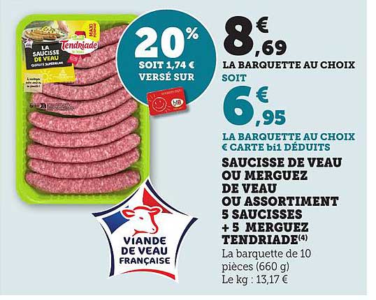 Saucisse de veau ou merguez de veau