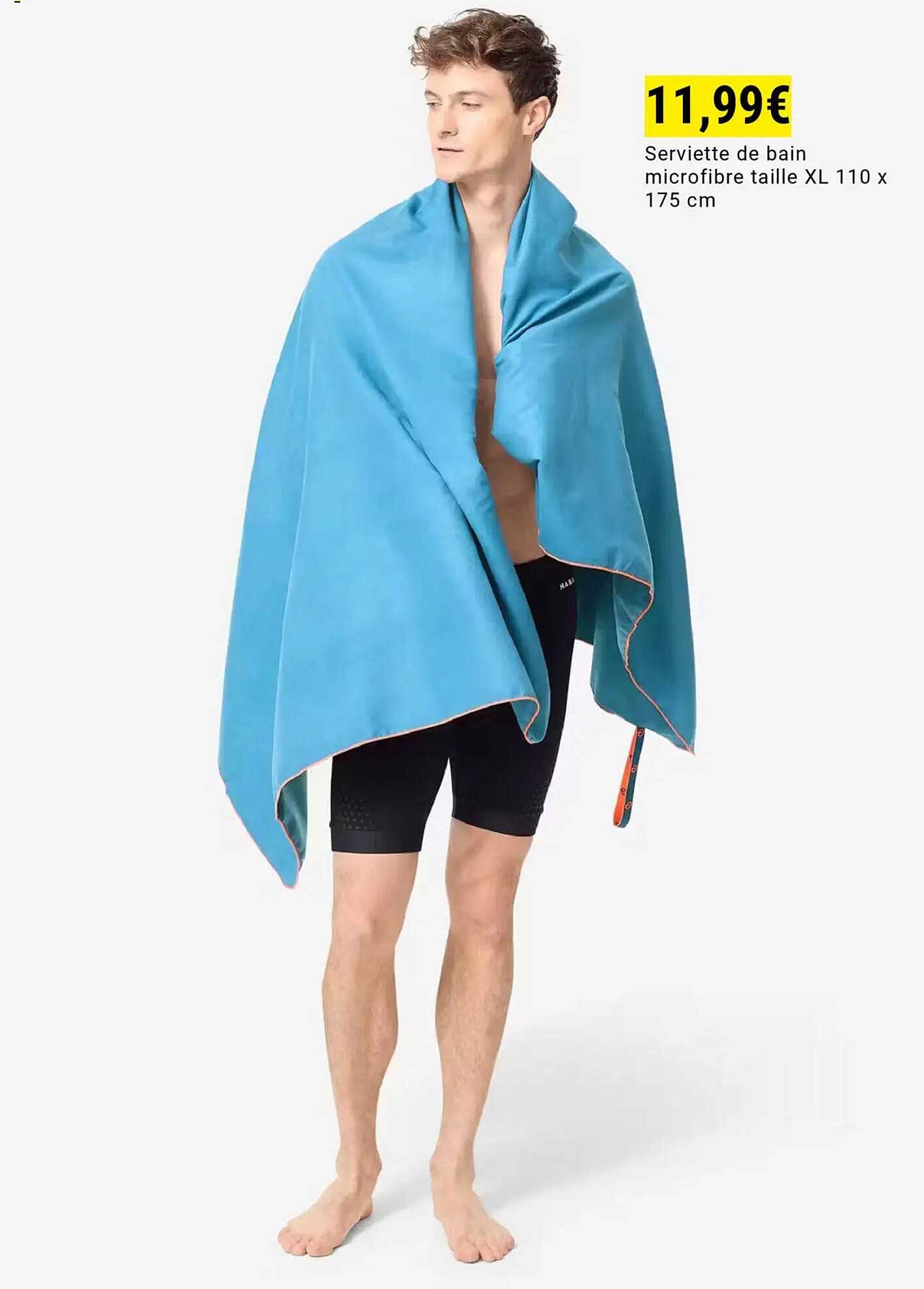 Serviette de bain microfibre taille XL 110 x 175 cm