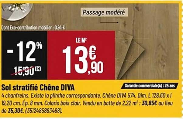 Sol stratifié Chêne DIVA