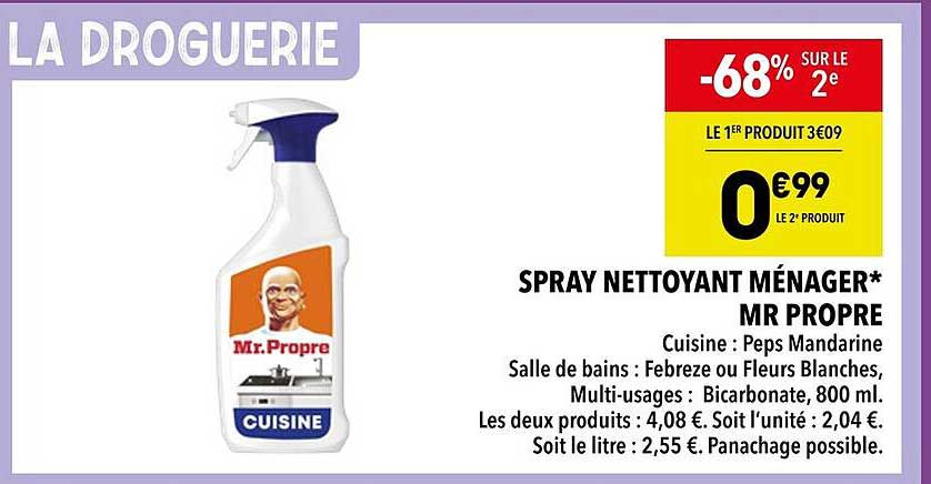 SPAY NETTOYANT MÉNAGER* MR PROPRE