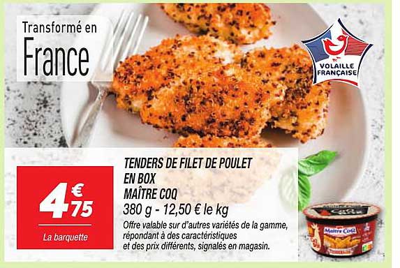 TENDERS DE FILET DE POULET EN BOX