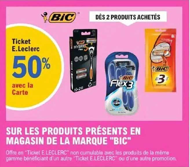 Ticket E.Leclerc 50% avec la Carte