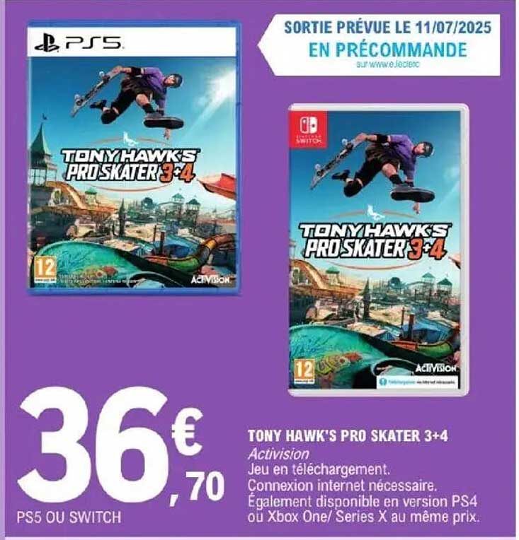 TONY HAWK'S PRO SKATER 3+4