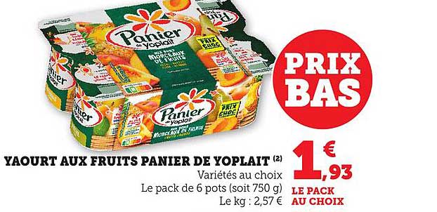 Yaourt aux fruits Panier de Yoplait