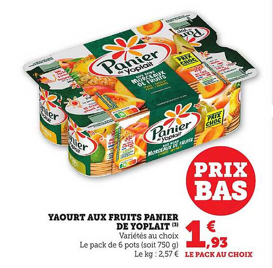 YAOURT AUX FRUITS PANIER DE YOPLAIT