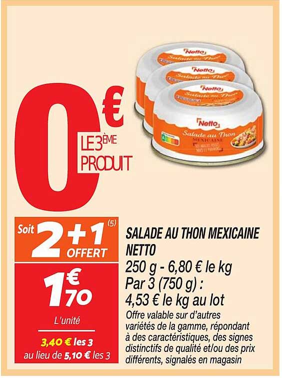 0 € LE 3ÈME PRODUIT