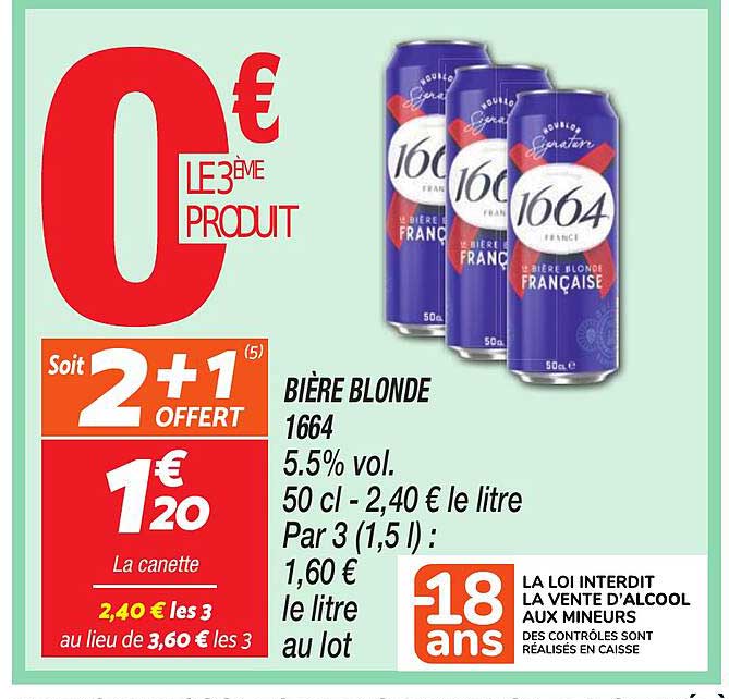 0€ LE 3ÈME PRODUIT