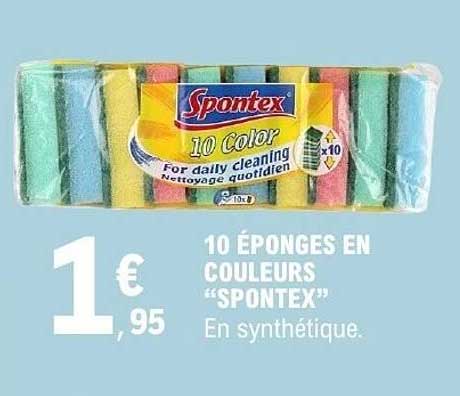 10 ÉPONGES EN COULEURS “SPONTEX”