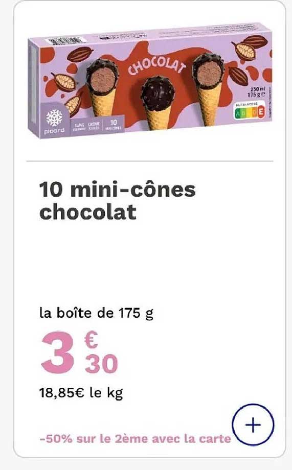 10 mini-cônes chocolat