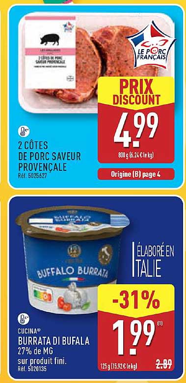 2 CÔTES DE PORC SAVEUR PROVENÇALE