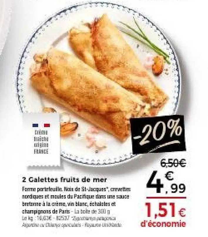 2 Galettes fruits de mer