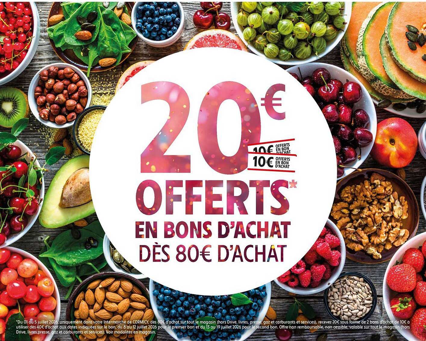 20€ OFFERTS EN BONS D'ACHAT DÈS 80€ D'ACHAT