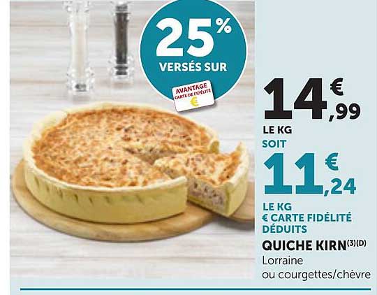 25% VERSÉS SUR AVANTAGE CARTE FIDÉLITÉ