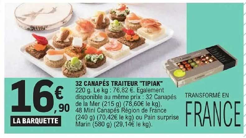 32 CANAPÉS TRAITEUR "TIPIAK"