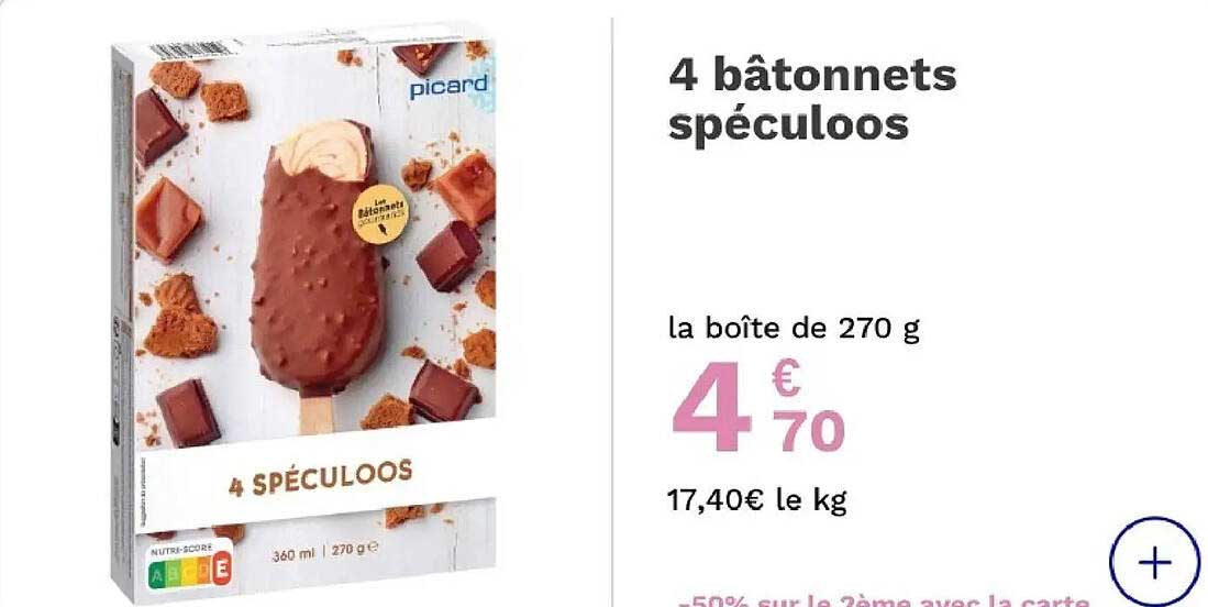 4 bâtonnets spéculoos