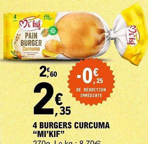 4 BURGERS CURCUMA "MI'KIF"