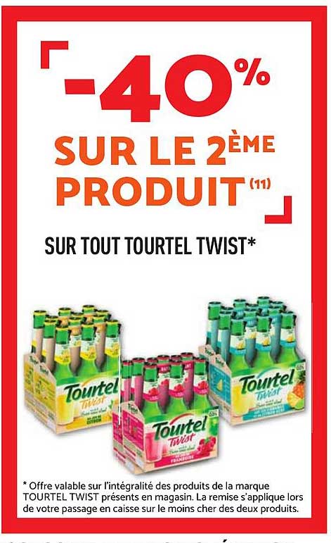 -40% SUR LE 2ÈME PRODUIT (11) SUR TOUT TOURTEL TWIST*