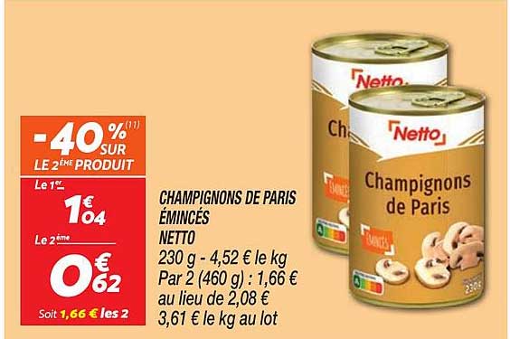 -40% sur le 2ème produit