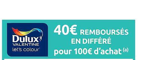 40€ REMBOURSÉS EN DIFFÉRÉ pour 100€ d'achat(a)