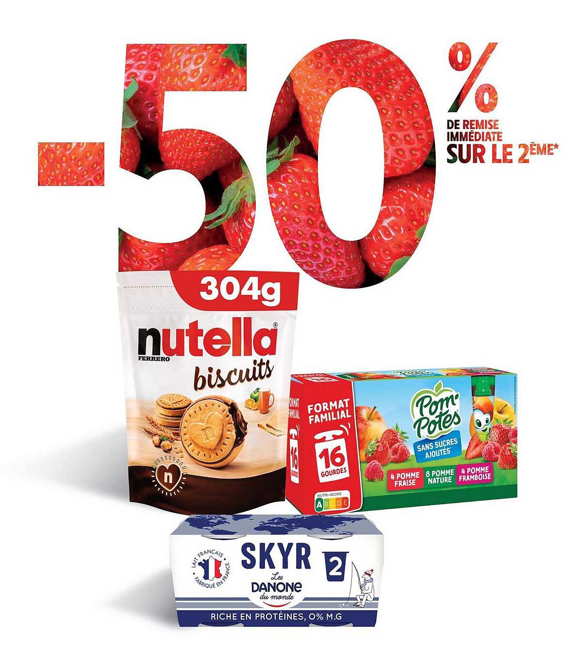 -50% de remise immédiate sur le 2ème*