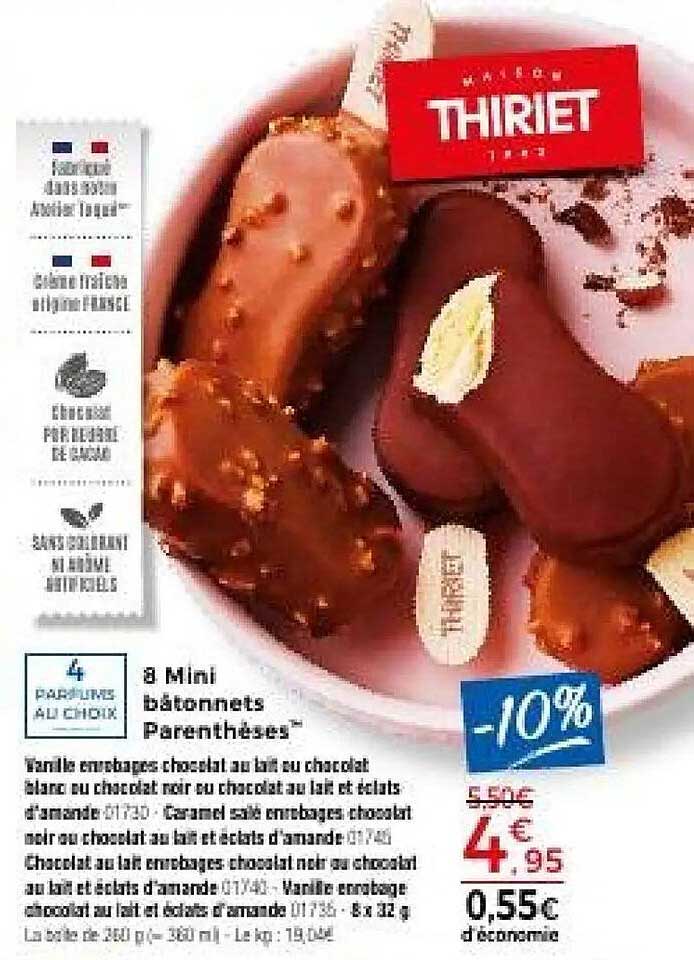 8 Mini bâtonnets Parenthèse