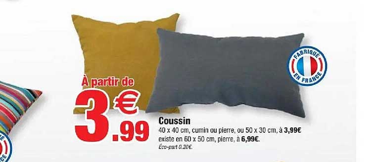 À partir de 3€99 Coussin