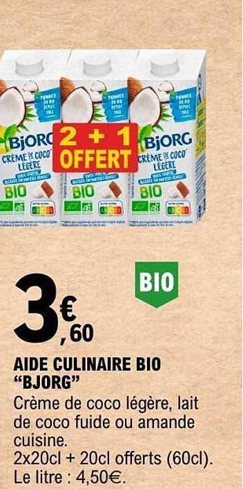 AIDE CULINAIRE BIO “BJORG”