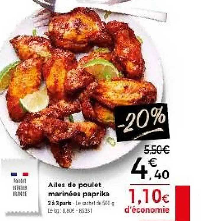 Ailes de poulet marinées paprika